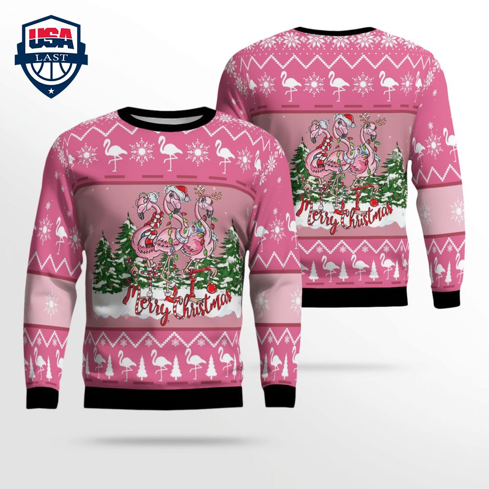 Merry Christmas Flamingo 3D Christmas Sweater – Saleoff