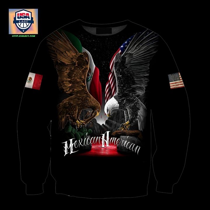 Mexican American 3D All Over Print Hoodie - Impressive picture.