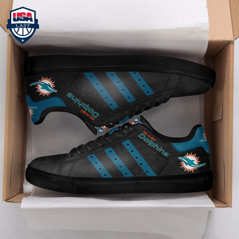 Miami Dolphins Navy Stripes Style 2 Stan Smith Low Top Shoes - Wow, cute pie