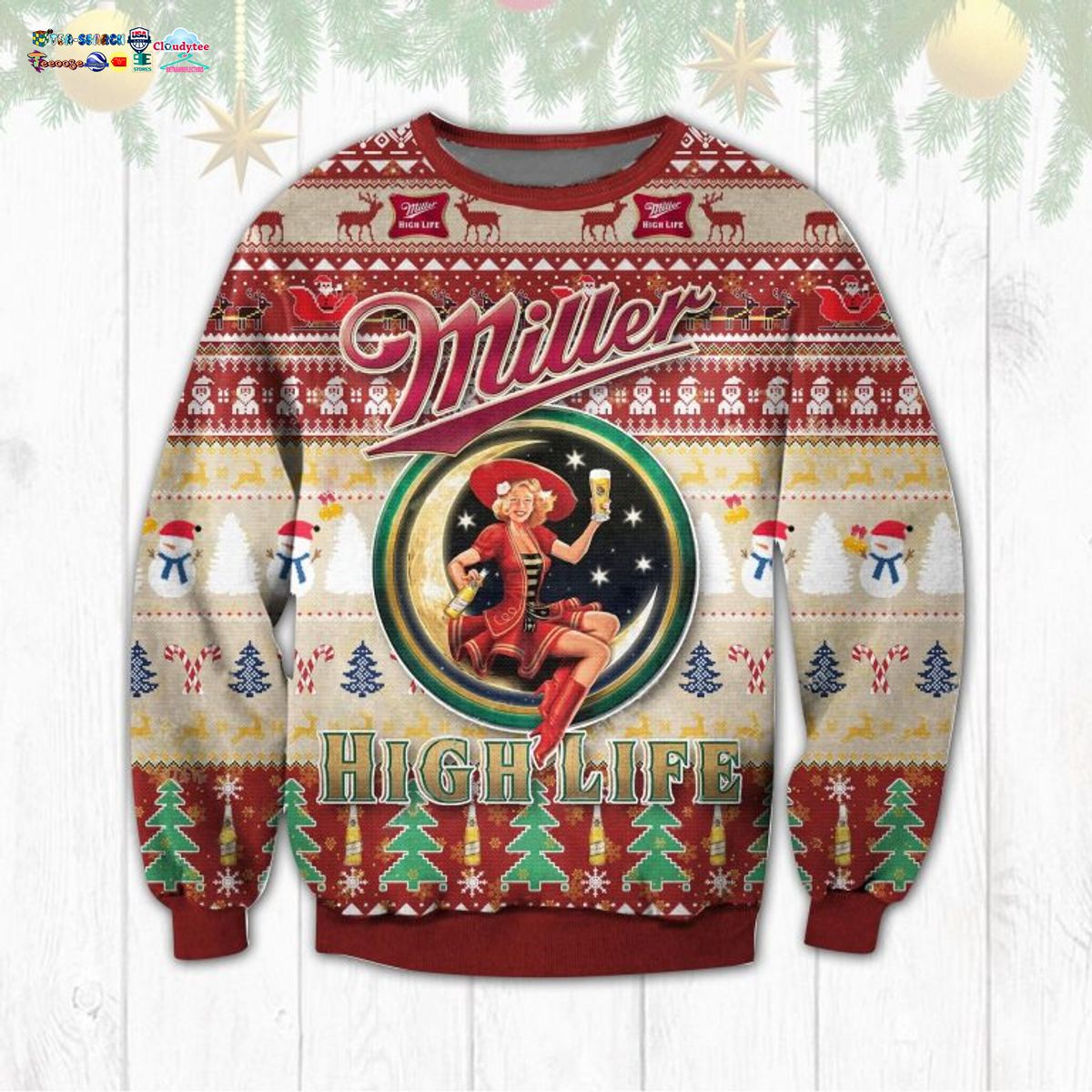 Miller High Life Ugly Christmas Sweater