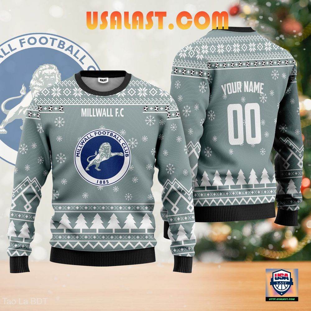Millwall F.C Ugly Christmas Sweater Grey Version – Usalast