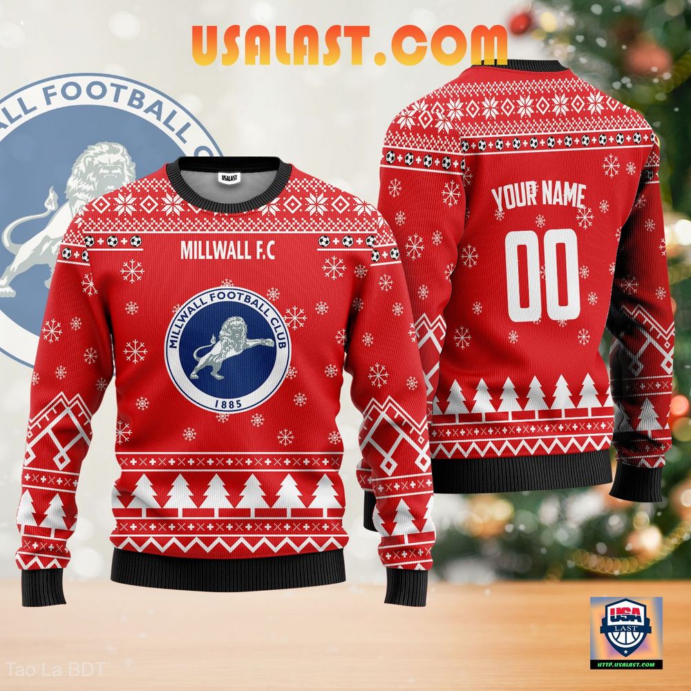 Millwall F.C Ugly Christmas Sweater Red Version – Usalast