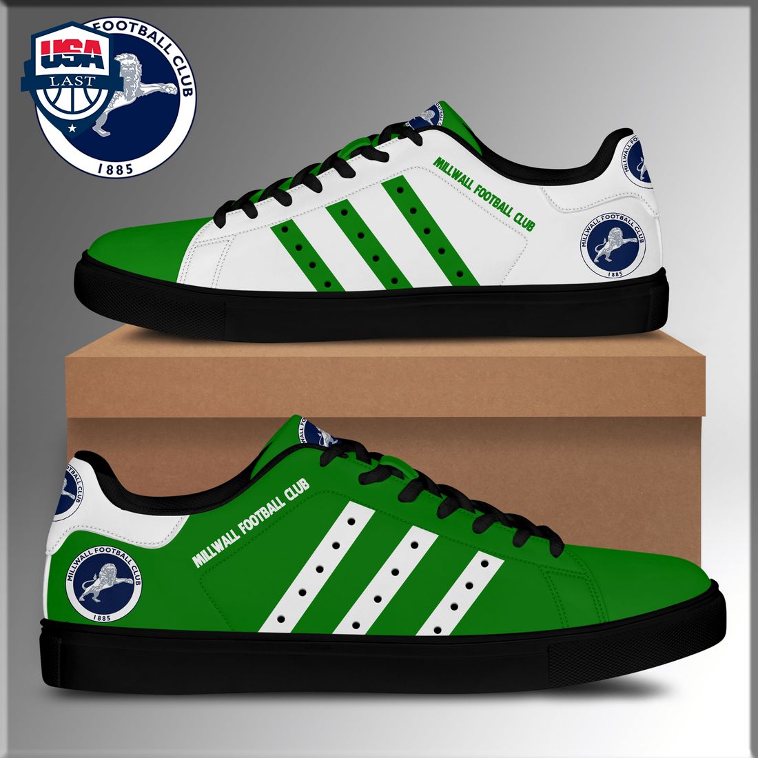 Millwall Football Club Green White Stan Smith Low Top Shoes – Saleoff