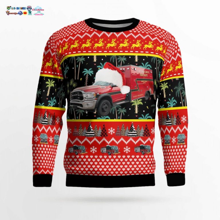 Minnesota Cottage Grove Fire Department 3D Christmas Sweater - Stunning