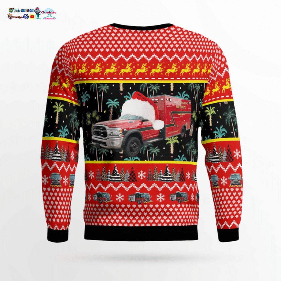 Minnesota Cottage Grove Fire Department 3D Christmas Sweater