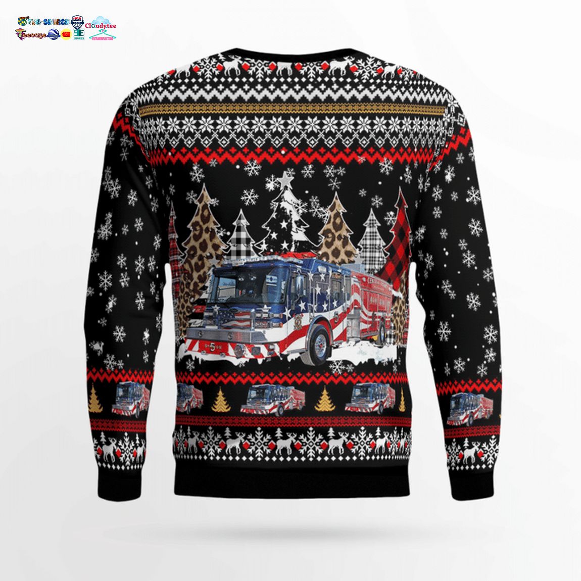 Missouri Central County Fire & Rescue 3D Christmas Sweater