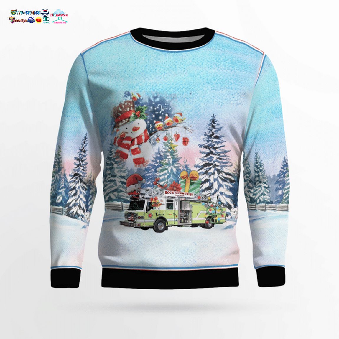 Missouri Rock Community Fire Protection District 3D Christmas Sweater