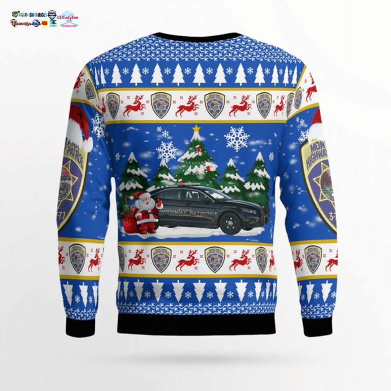 Montana Highway Patrol Ford Taurus 2016 3D Christmas Sweater - You look lazy