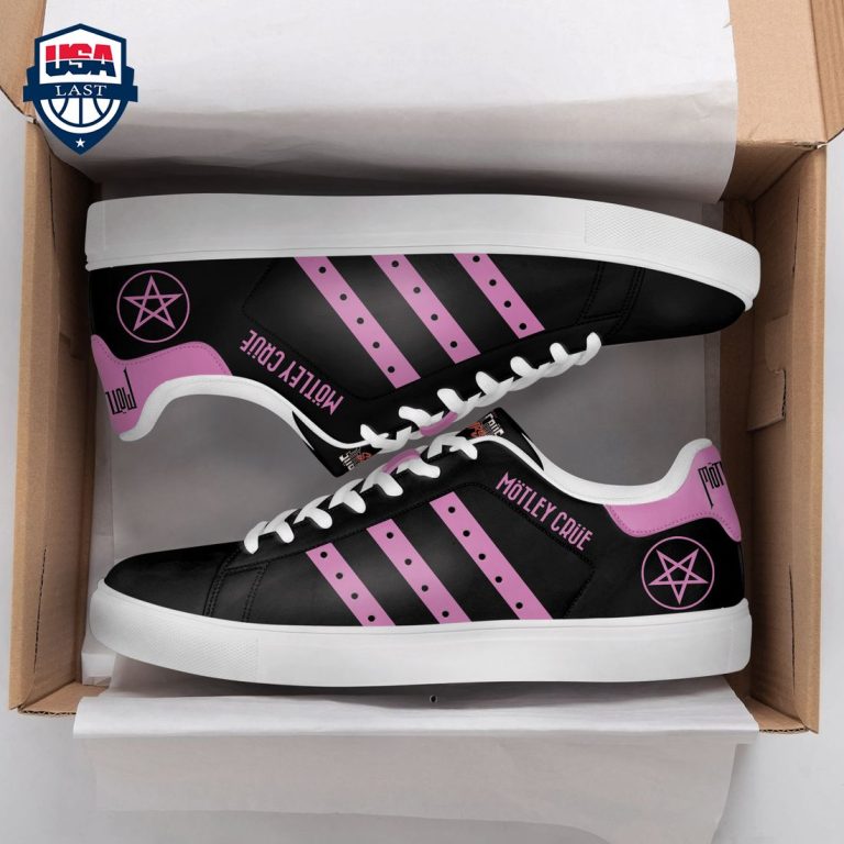Motley Crue Pink Stripes Style 1 Stan Smith Low Top Shoes - Beauty queen