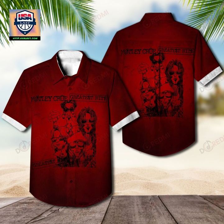 M�tley Cr�e Greatest Hits Album Hawaiian Shirt - Amazing Pic