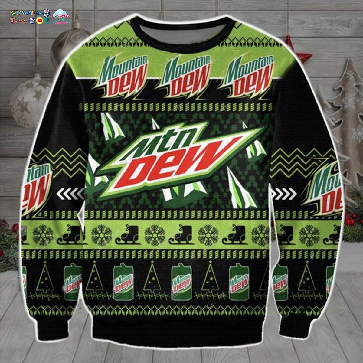 Must Buy Mountain Dew Ugly Christmas Sweater