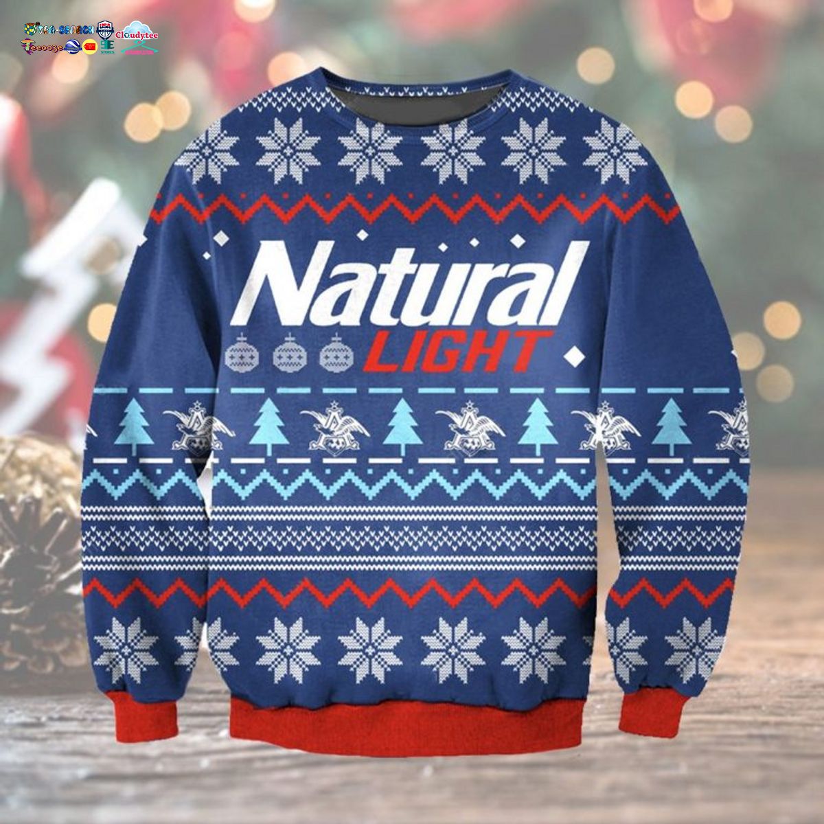 Natural Light Ver 1 Ugly Christmas Sweater - Gang of rockstars