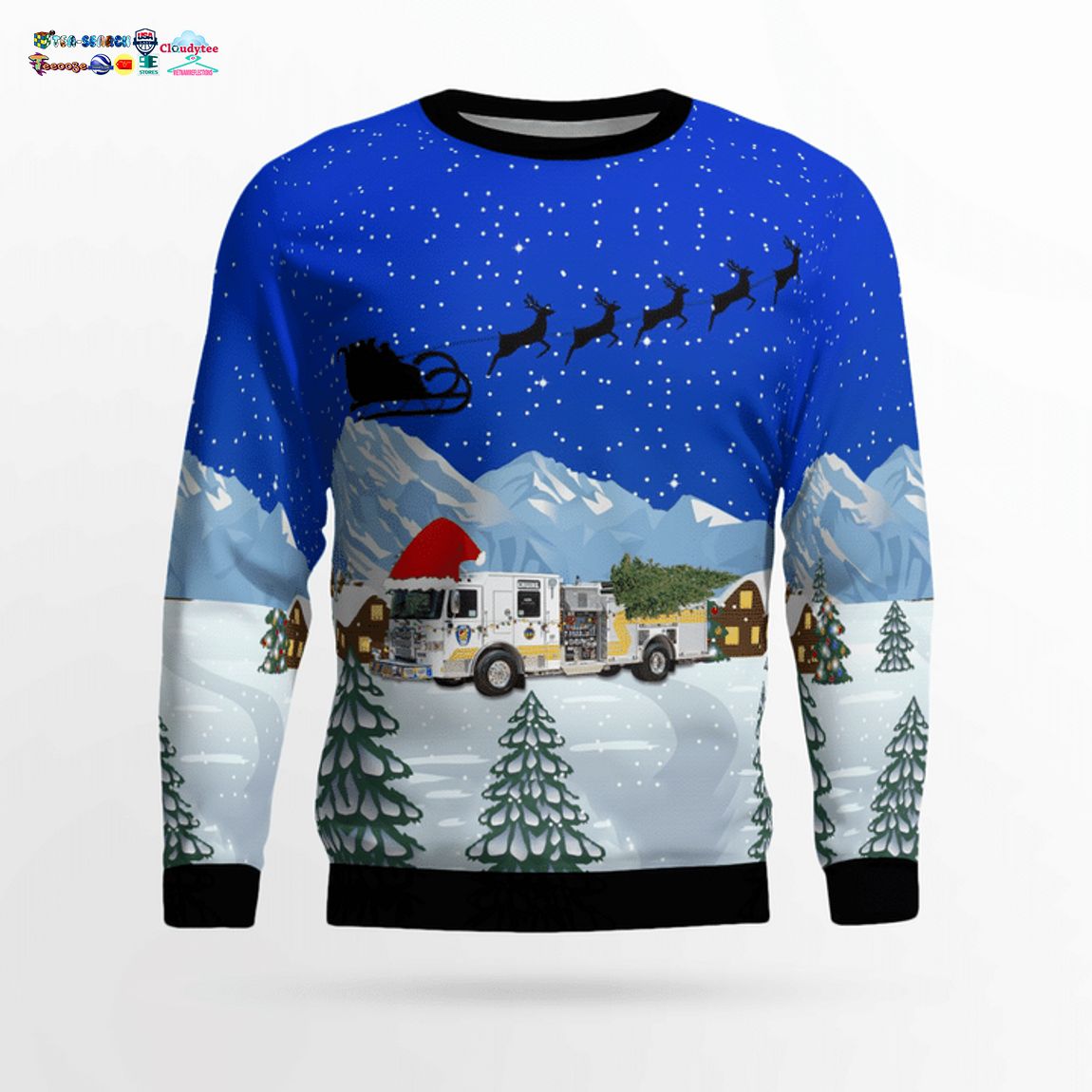 New Hanover County Fire Rescue Ver 2 3D Christmas Sweater