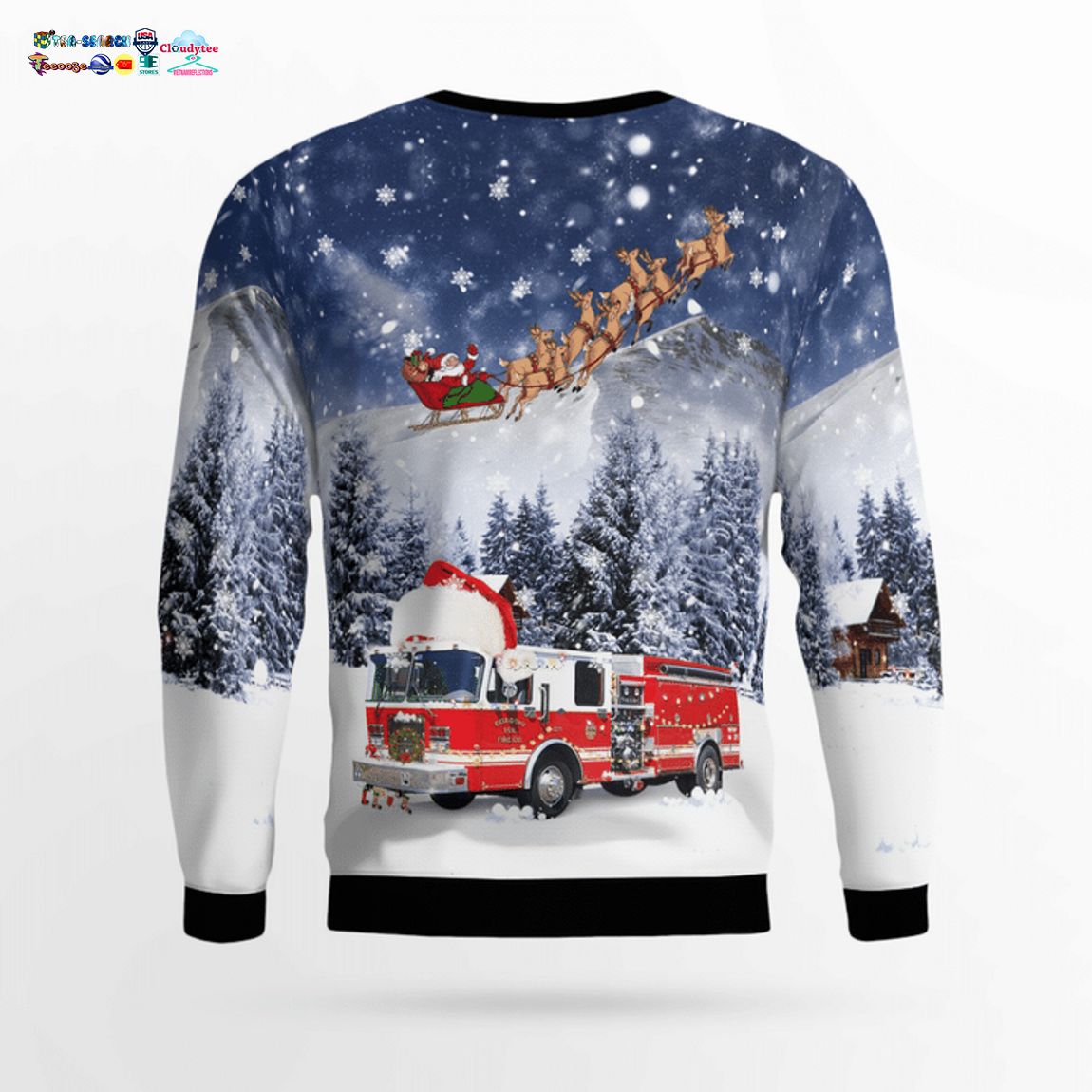 New Jersey Dorothy Volunteer Fire Company Ver 1 3D Christmas Sweater