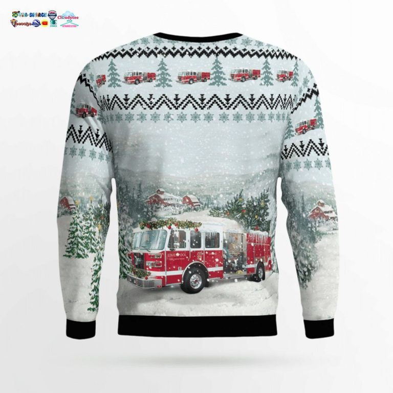 New York Liverpool Fire Department 3D Christmas Sweater - It is more than cute