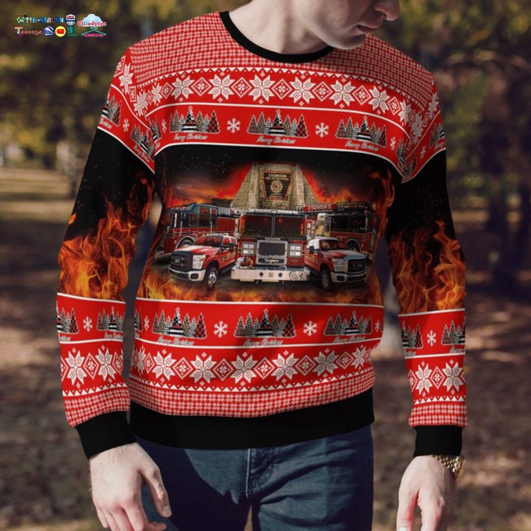 New York Taunton Fire Department 3D Christmas Sweater - Beauty queen
