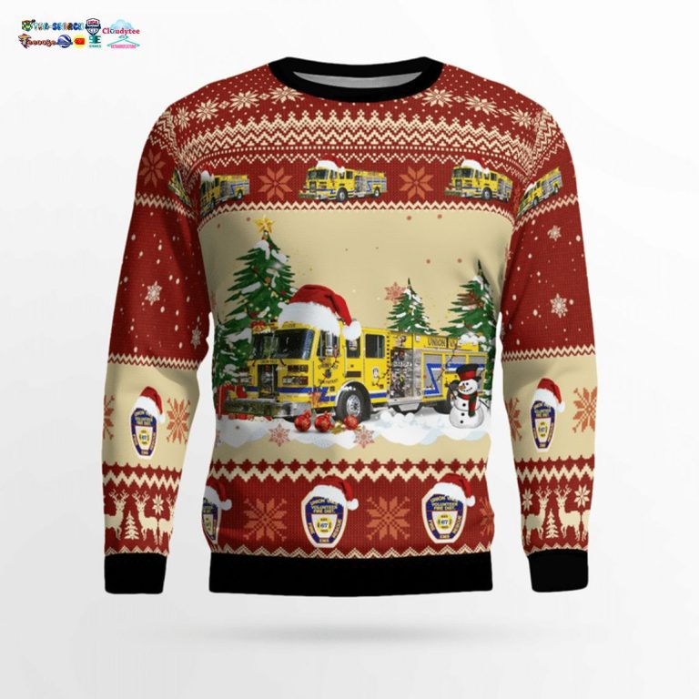 New York Union Vale Fire District 3D Christmas Sweater - Loving click