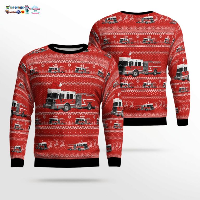 New York West Nyack Fire Department 3D Christmas Sweater - Unique and sober