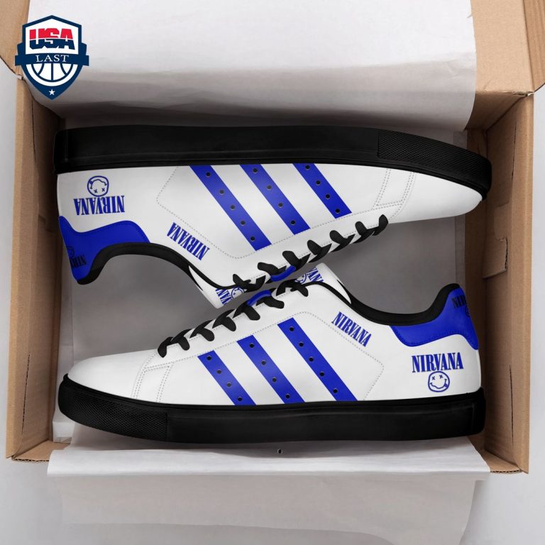 Nirvana Blue Stripes Stan Smith Low Top Shoes - Such a charming picture.