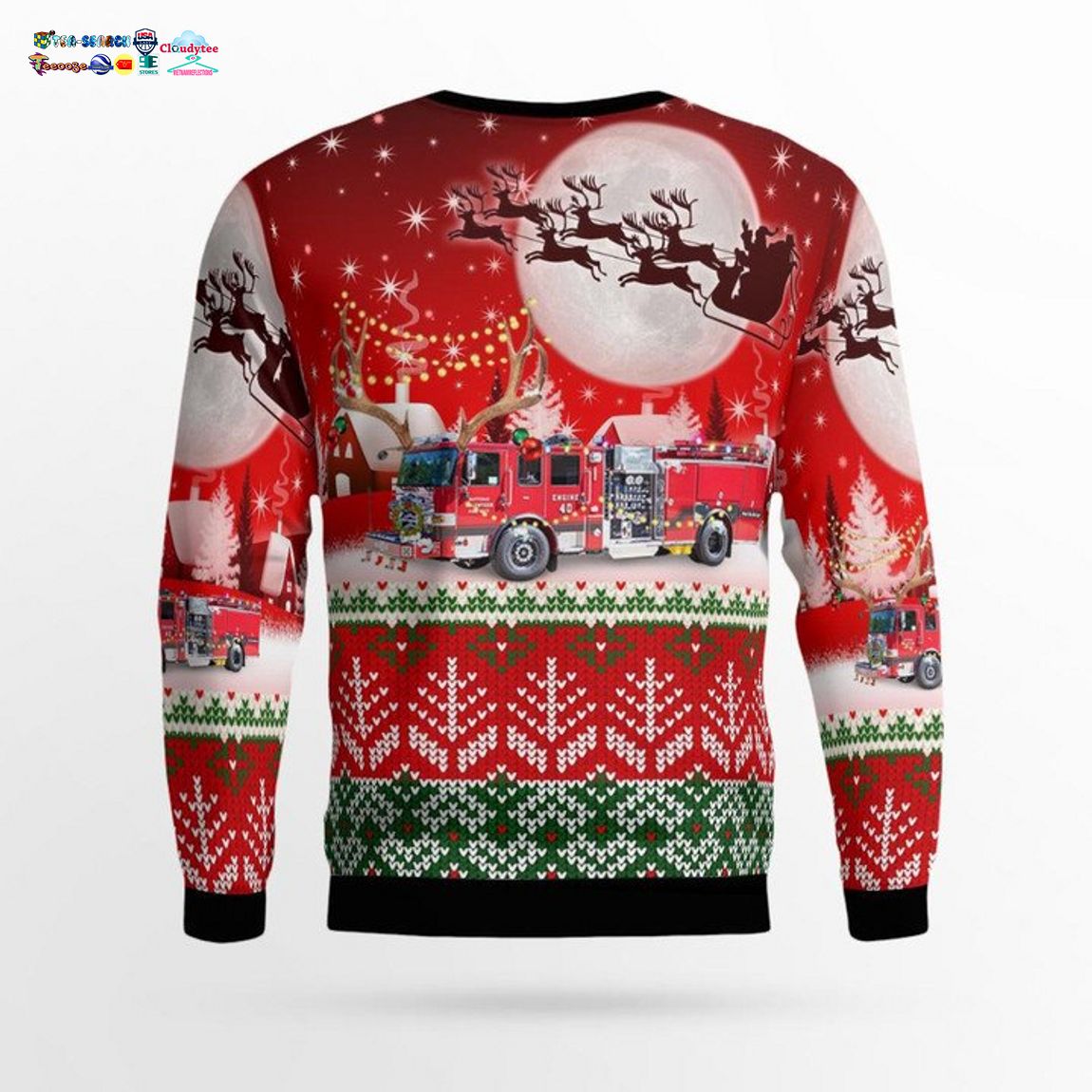 North Carolina Hatteras Fire Protective Association Inc 3D Christmas Sweater