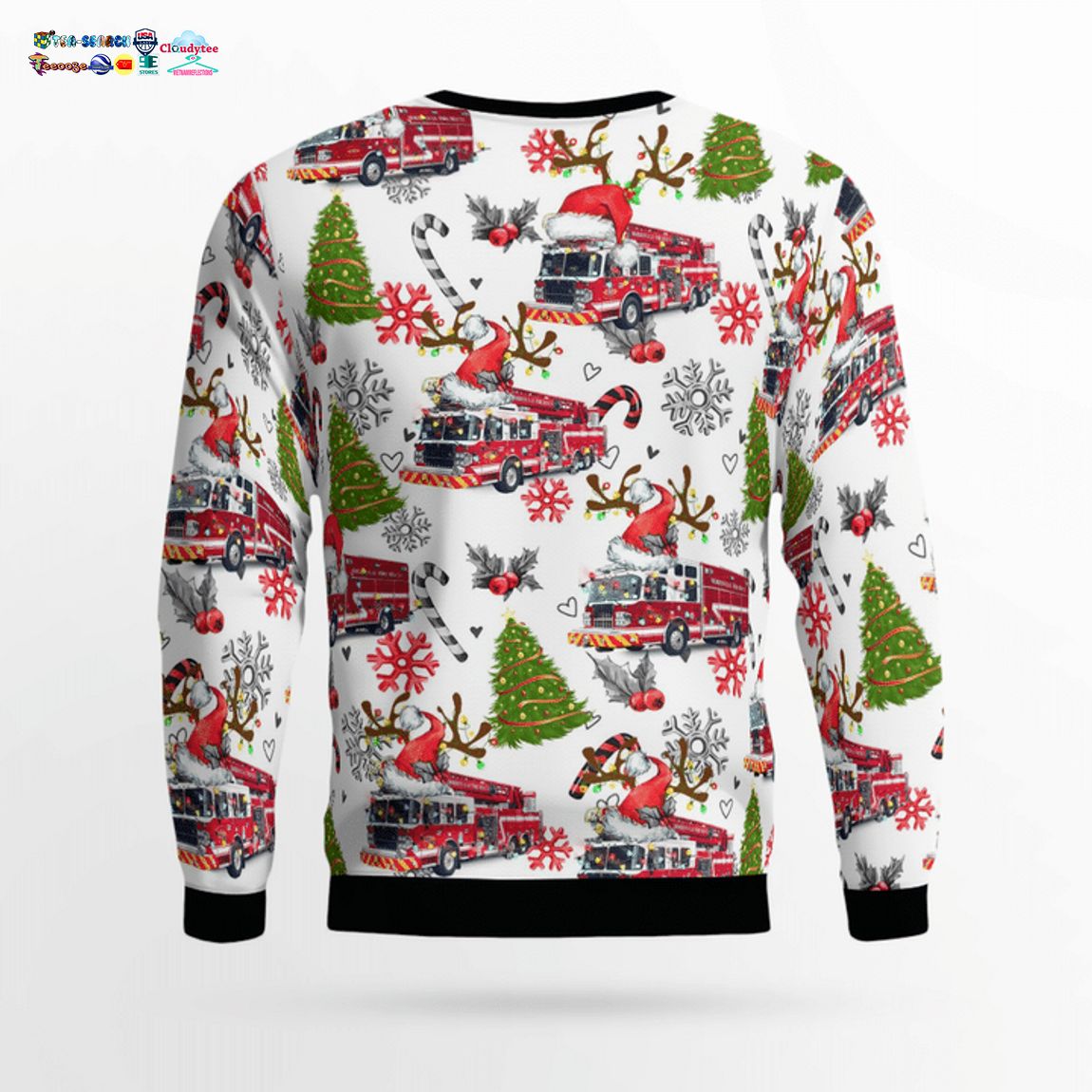 North Carolina Morrisville Fire-Rescue Department 3D Christmas Sweater