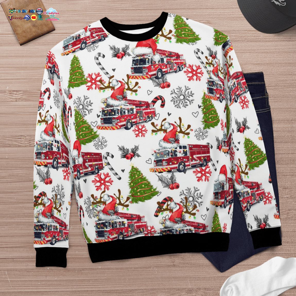North Carolina Morrisville Fire-Rescue Department 3D Christmas Sweater