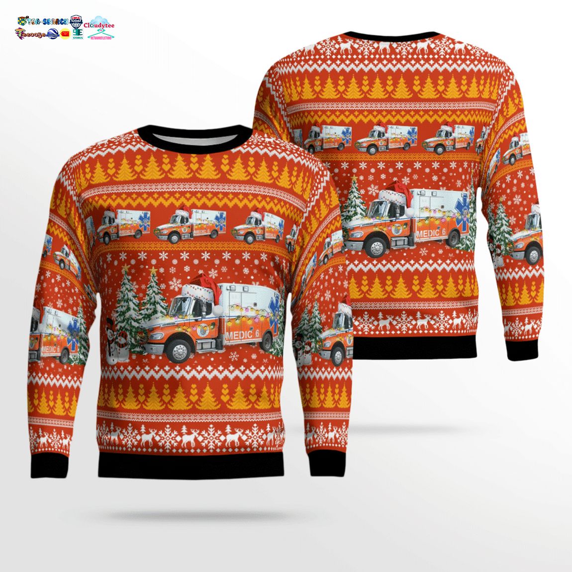 North Carolina Orange EMS 3D Christmas Sweater - You are always amazing