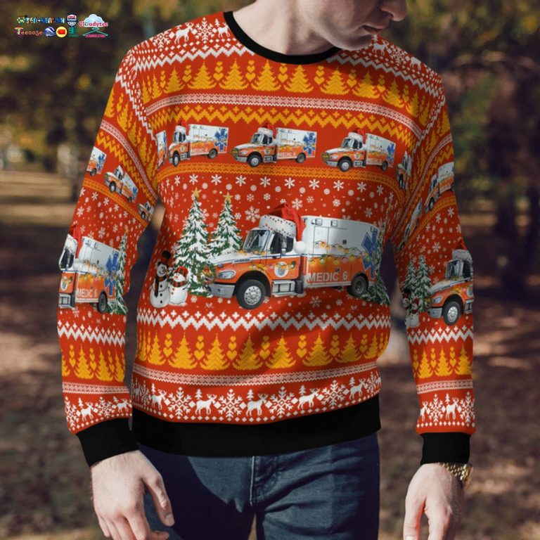 North Carolina Orange EMS 3D Christmas Sweater - Ah! It is marvellous