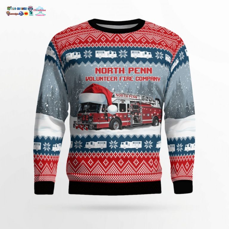 North Penn Volunteer Fire Company Ver 2 3D Christmas Sweater - It is too funny