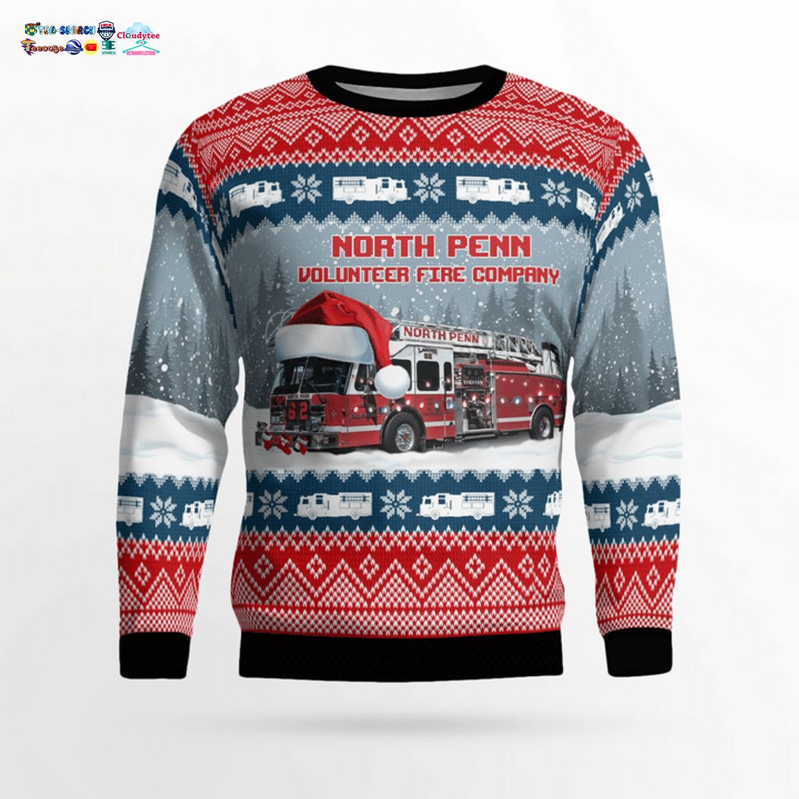 North Penn Volunteer Fire Company Ver 2 3D Christmas Sweater