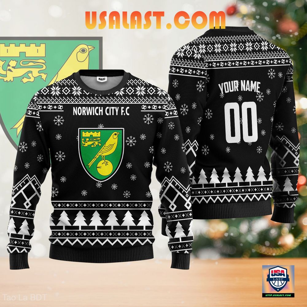 Norwich City F.C Ugly Christmas Sweater Black Version – Usalast