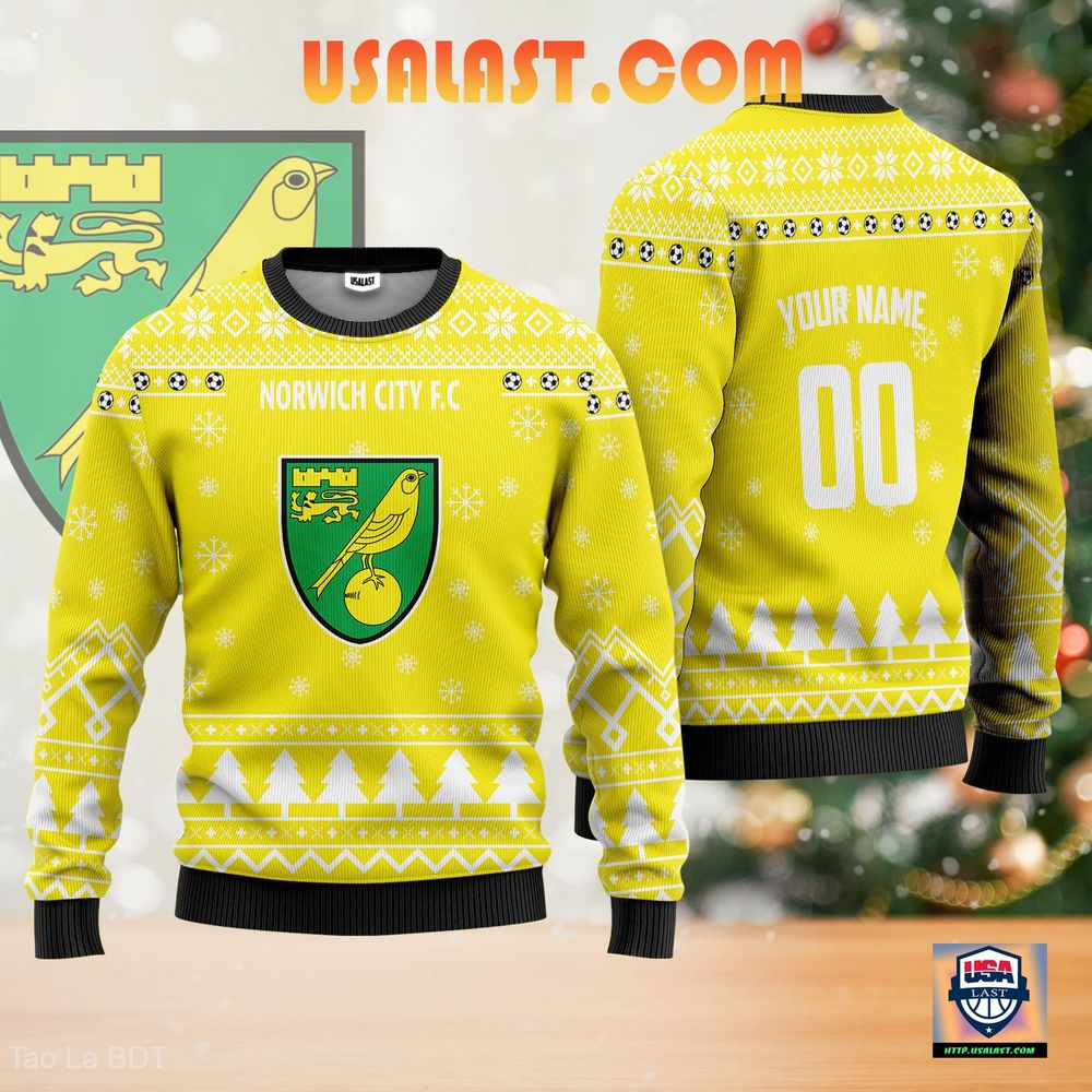 Norwich City F.C Ugly Christmas Sweater Yellow Version – Usalast