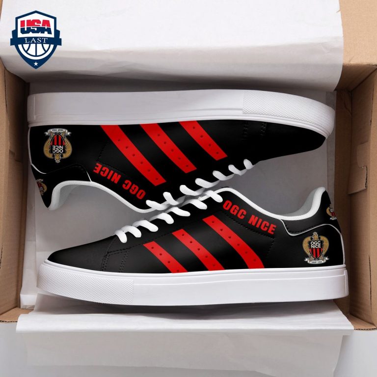 OGC Nice Red Stripes Style 1 Stan Smith Low Top Shoes - Selfie expert
