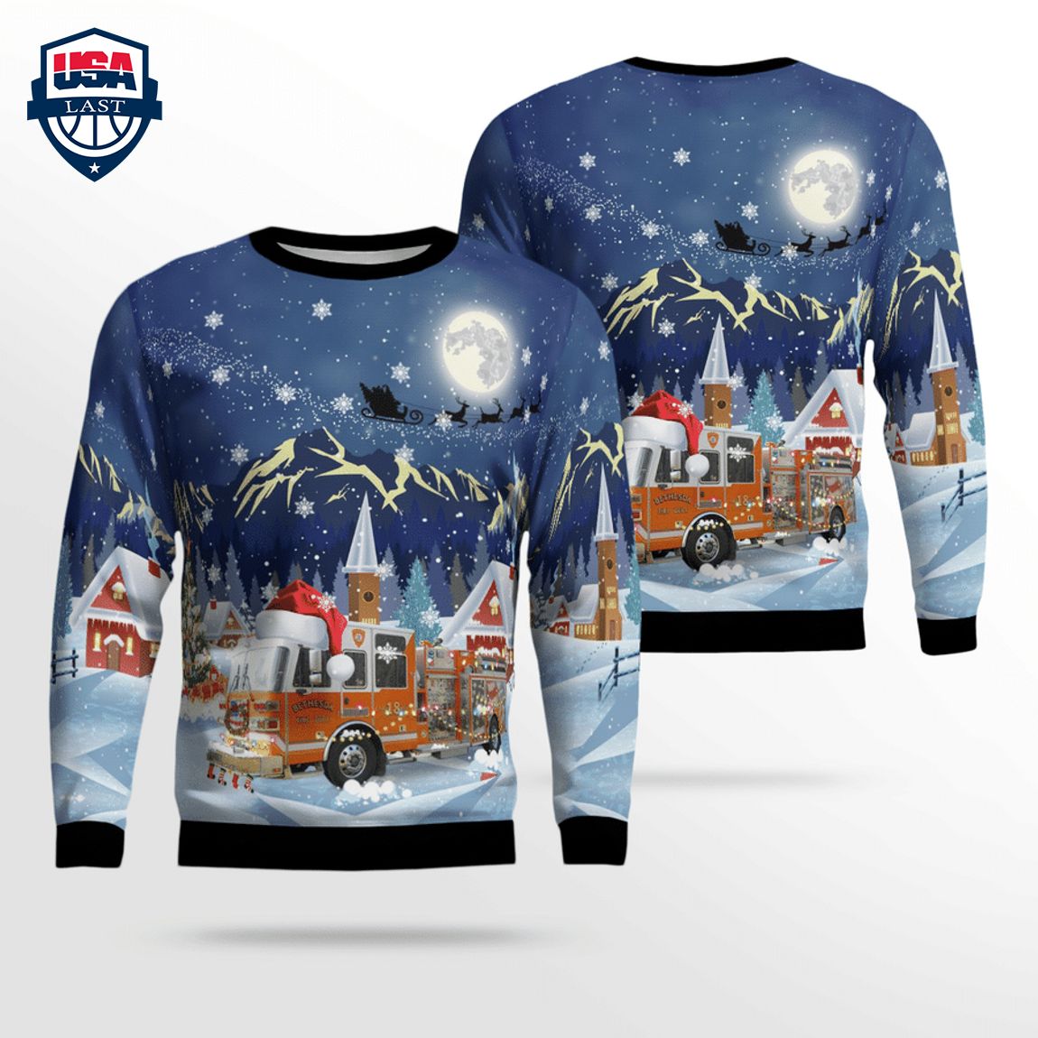 Ohio Bethesda Fire Department 3D Christmas Sweater – Saleoff