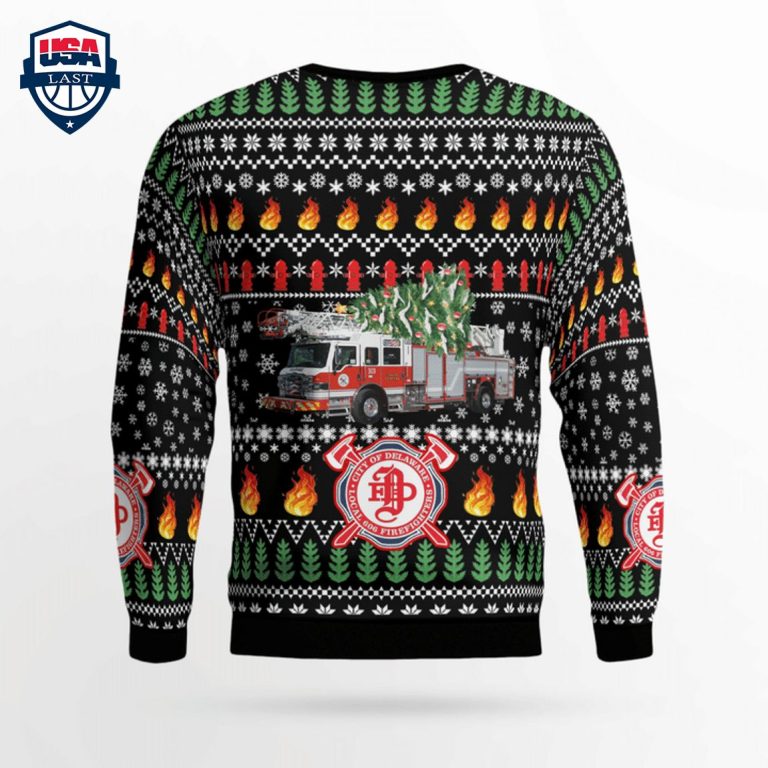Ohio City Of Delaware Fire Department 3D Christmas Sweater - Good one dear