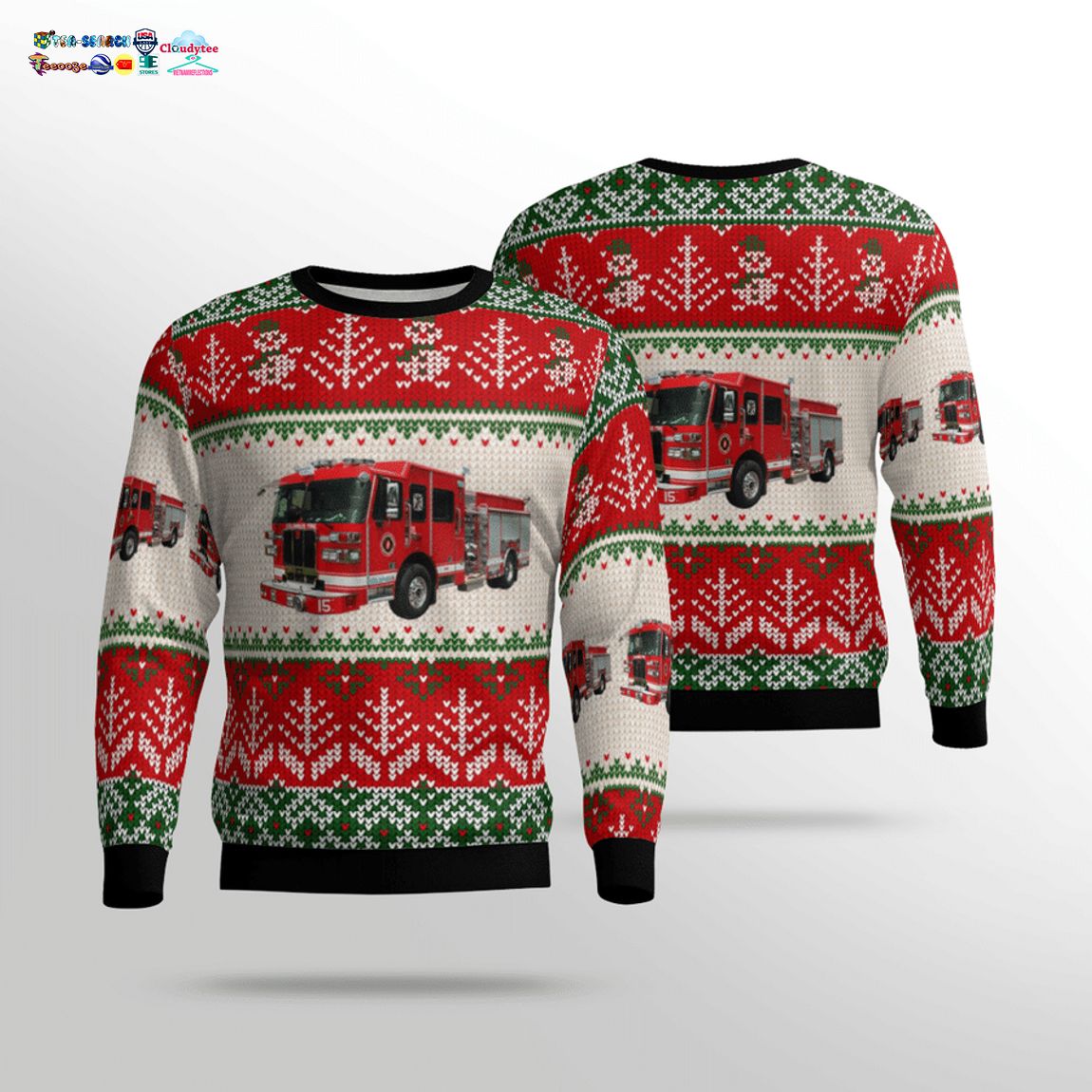 Ohio Columbus Division of Fire Ver 2 3D Christmas Sweater – Saleoff
