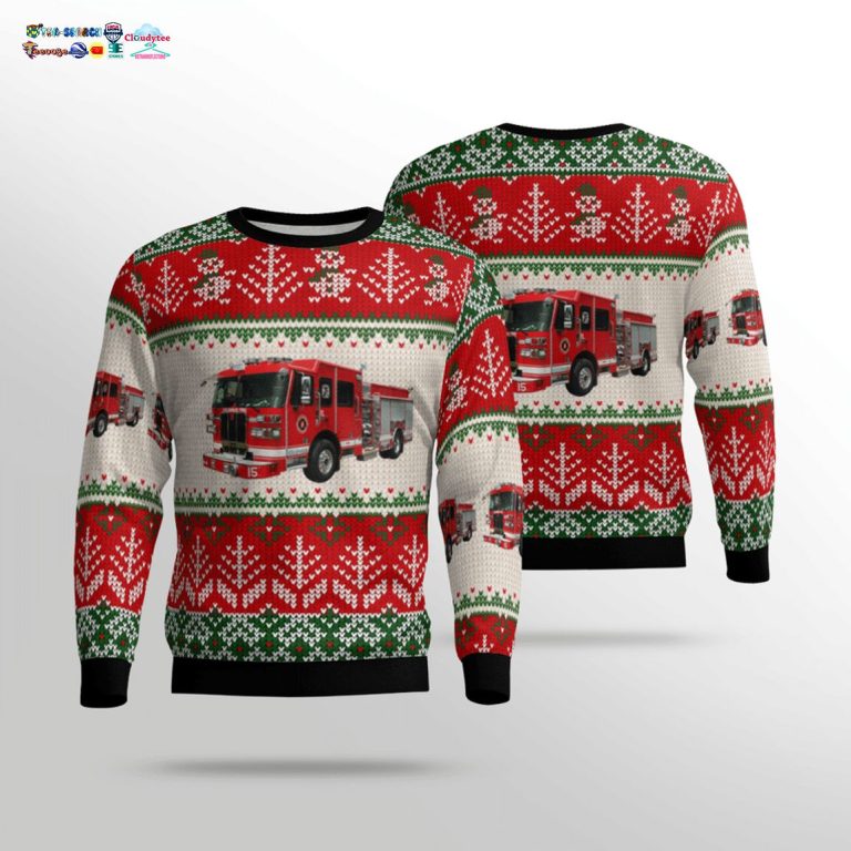 Ohio Columbus Division of Fire Ver 2 3D Christmas Sweater - Sizzling
