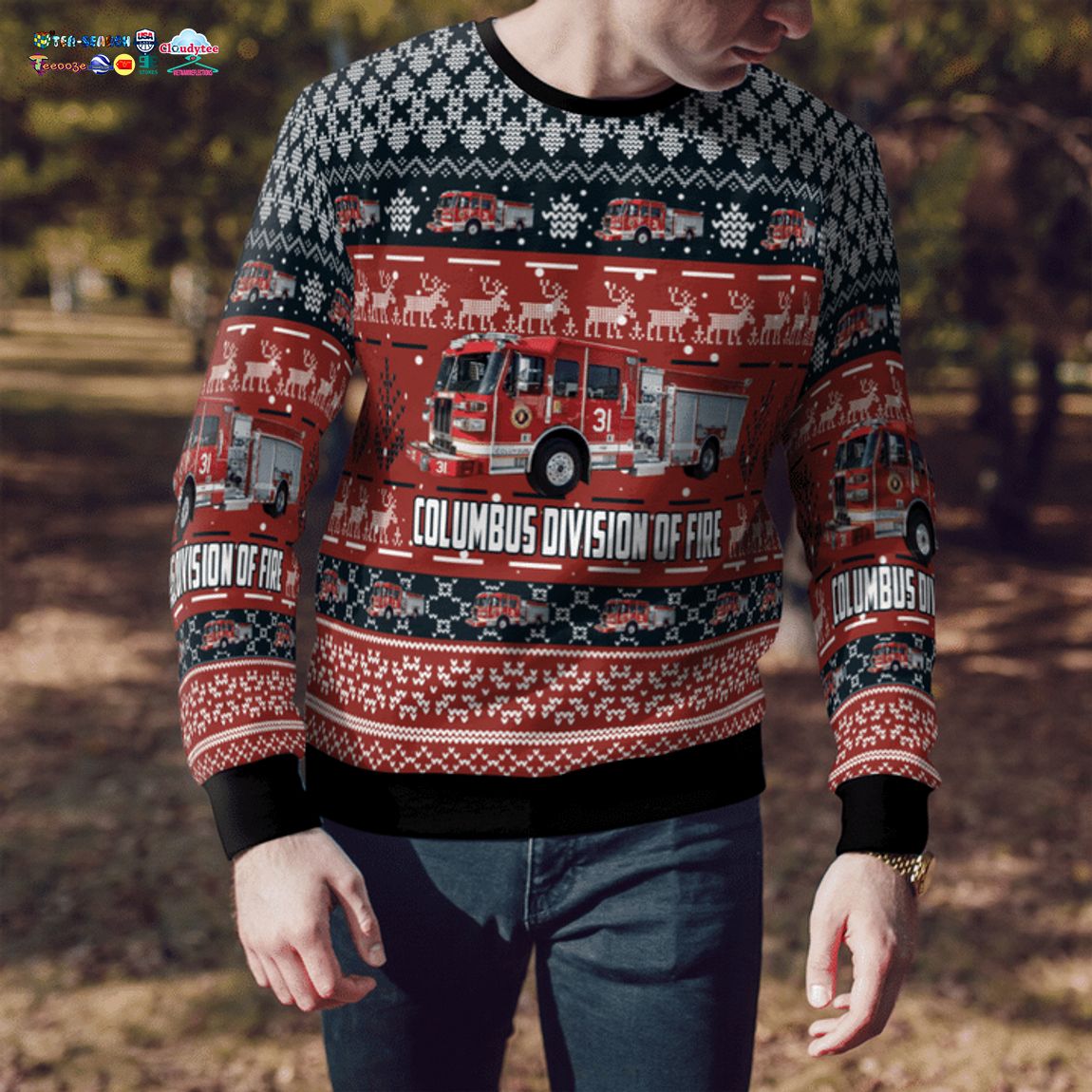 Ohio Columbus Division of Fire Ver 3 3D Christmas Sweater - Saleoff