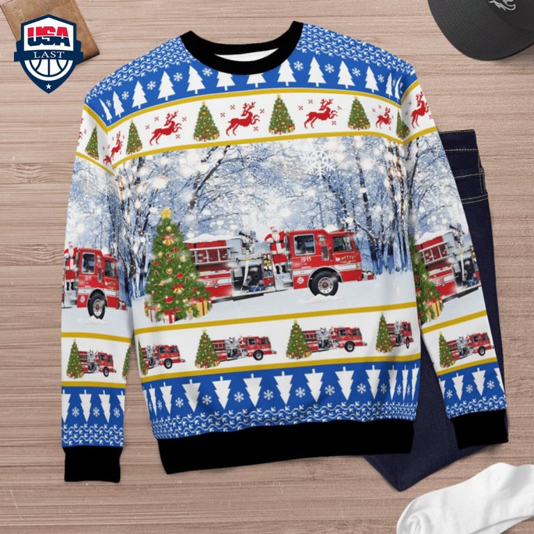 Ohio Neffs Fire Department 3D Christmas Sweater - Elegant picture.