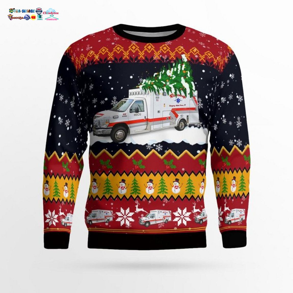 Ohio Robinaugh EMS 3D Christmas Sweater