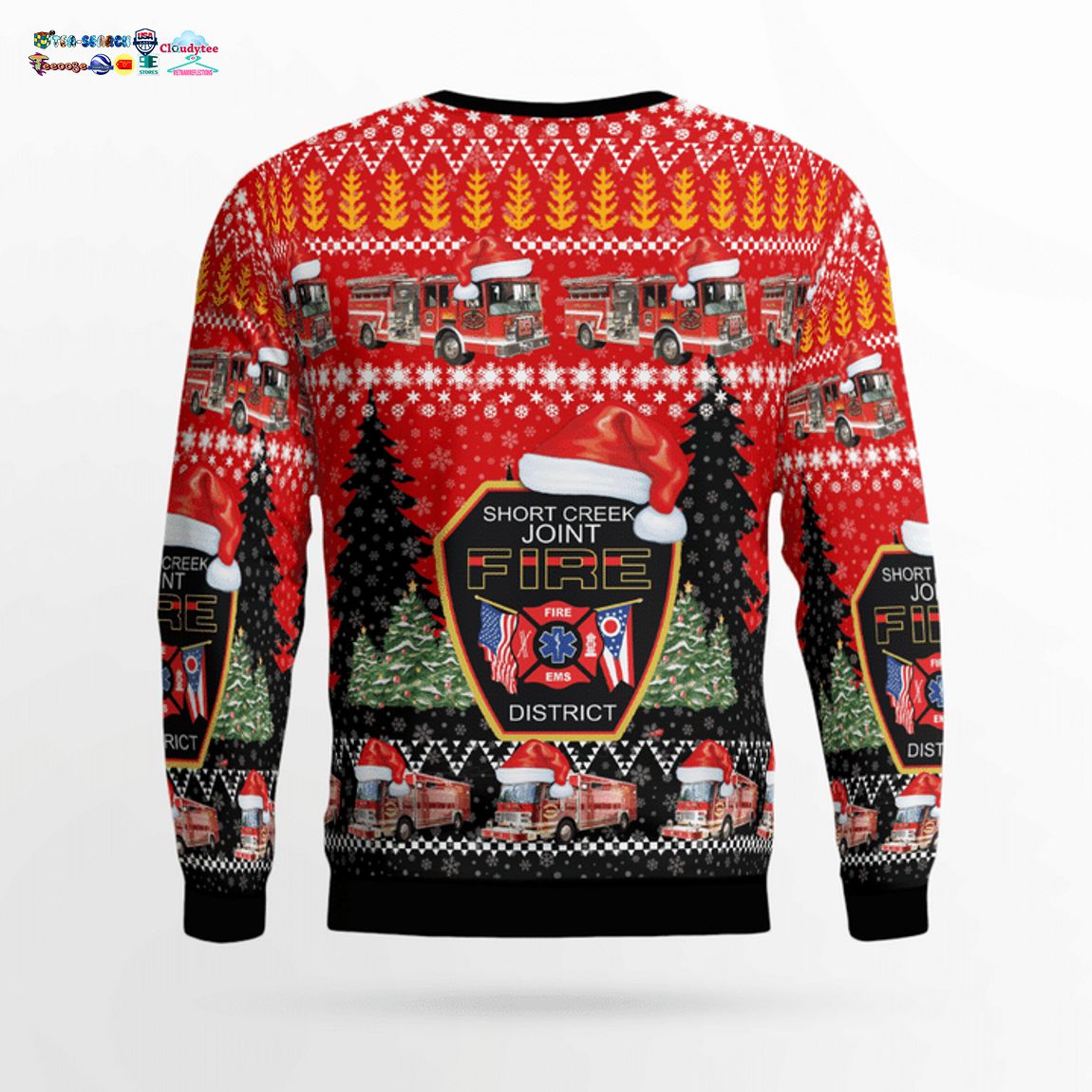 Ohio Short Creek Joint Fire District 3D Christmas Sweater