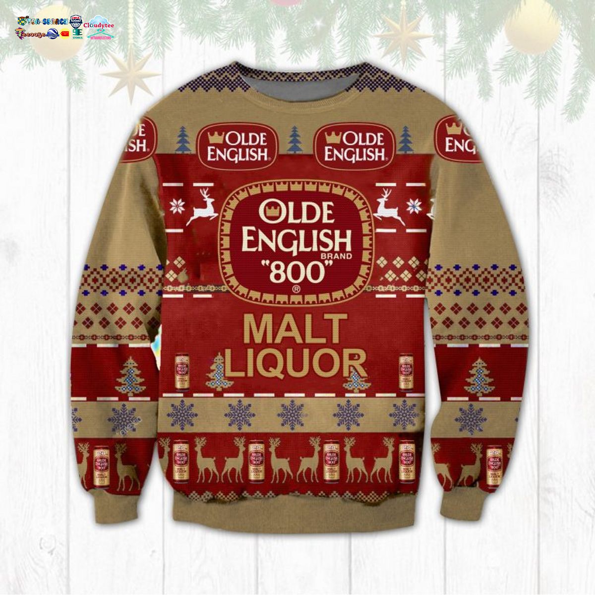 Olde English 800 Ugly Christmas Sweater