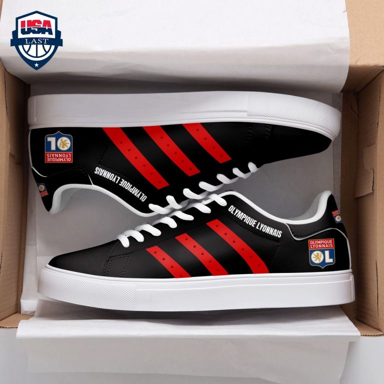 Olympique Lyonnais Red Stripes Stan Smith Low Top Shoes - I like your hairstyle