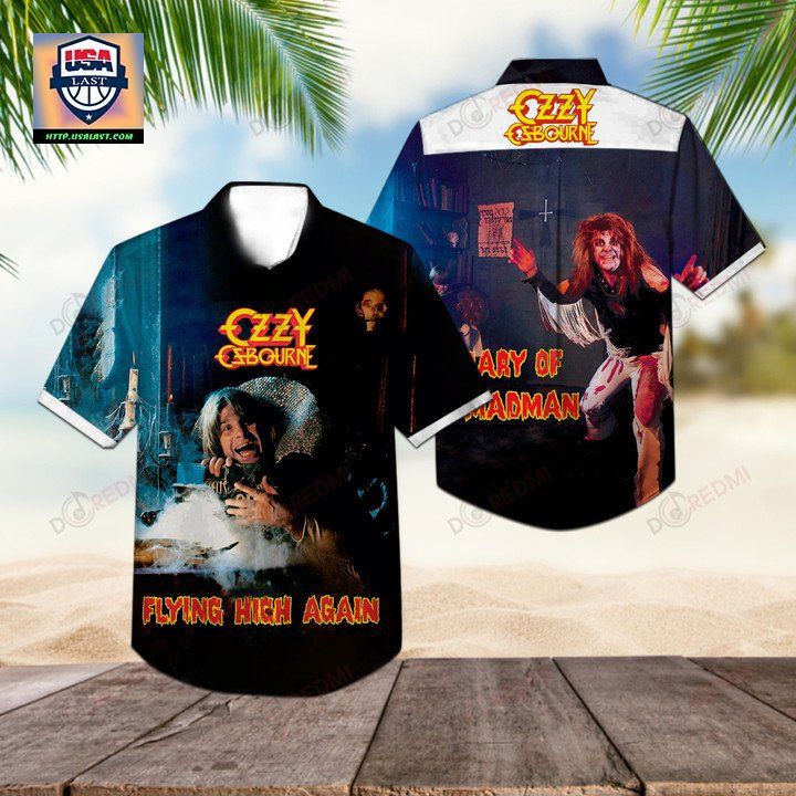 Ozzy Osbourne Flying High Again 1981 Album Hawaiian Shirt - Natural and awesome