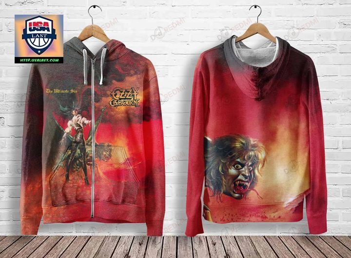 Ozzy Osbourne The Ultimate Sin Album Cover 3D Hoodie – Usalast