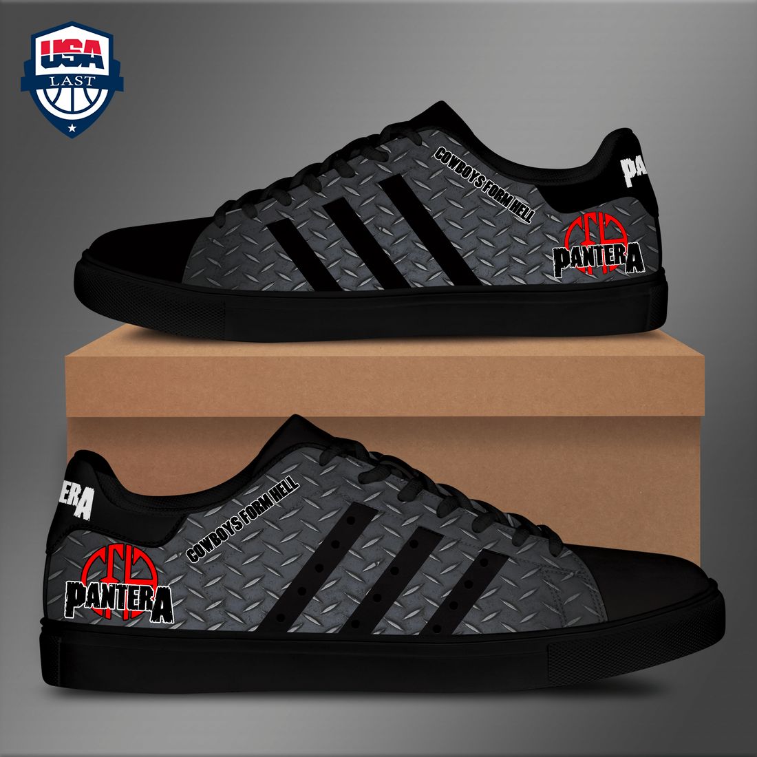 Pantera Cowboys From Hell Black Stripes Style 1 Stan Smith Low Top Shoes – Saleoff