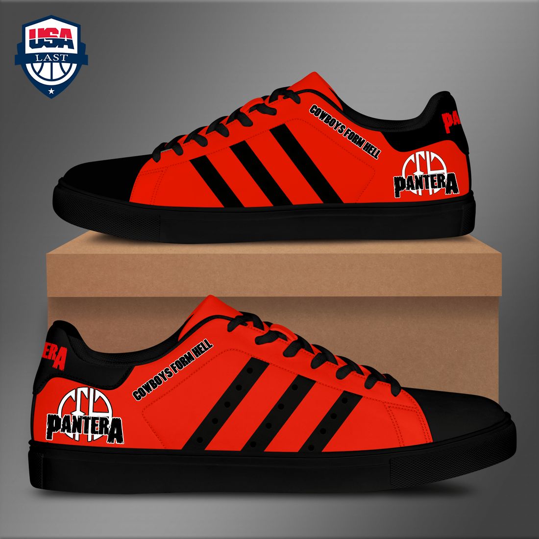 Pantera Cowboys From Hell Black Stripes Style 3 Stan Smith Low Top Shoes – Saleoff