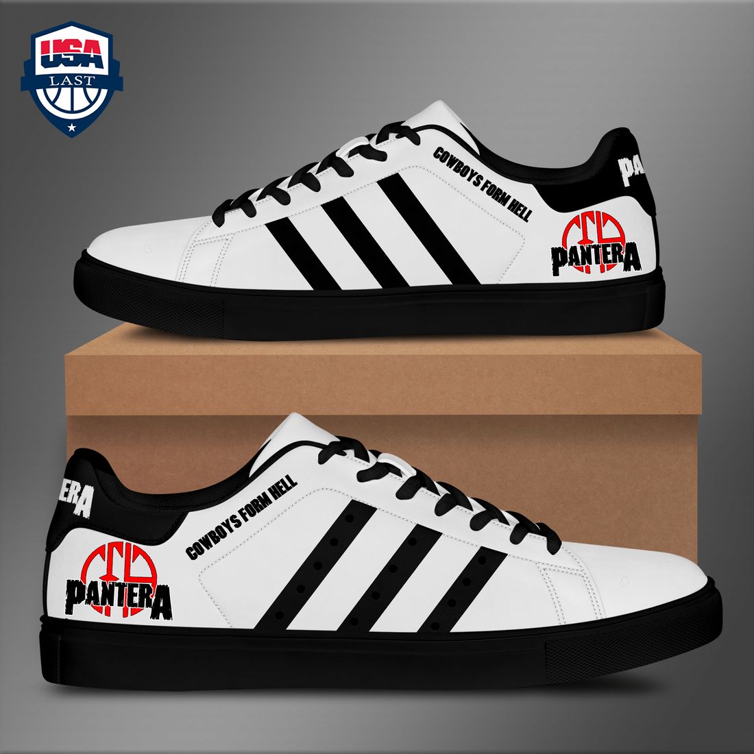 Pantera Cowboys From Hell Black Stripes Style 4 Stan Smith Low Top Shoes – Saleoff