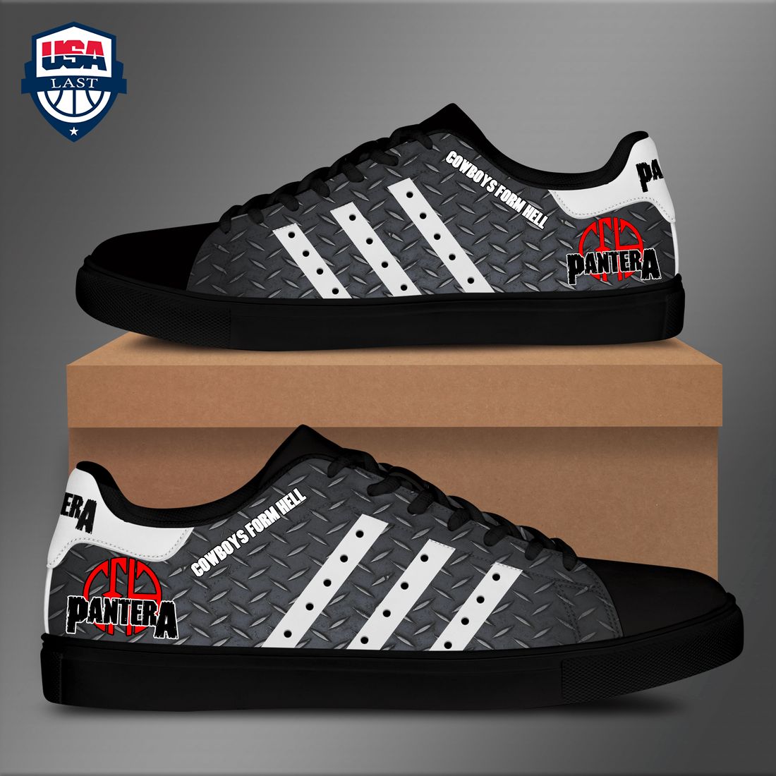 Pantera Cowboys From Hell White Stripes Style 1 Stan Smith Low Top Shoes – Saleoff