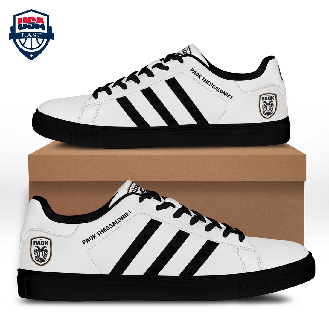 PAOK FC Black Stripes Style 1 Stan Smith Low Top Shoes – Saleoff